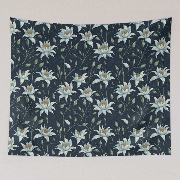 Item preview, White Color Lily Pattern designed and sold by DesignCentrum.