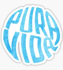 Pura Vida Blue Watercolor Sticker