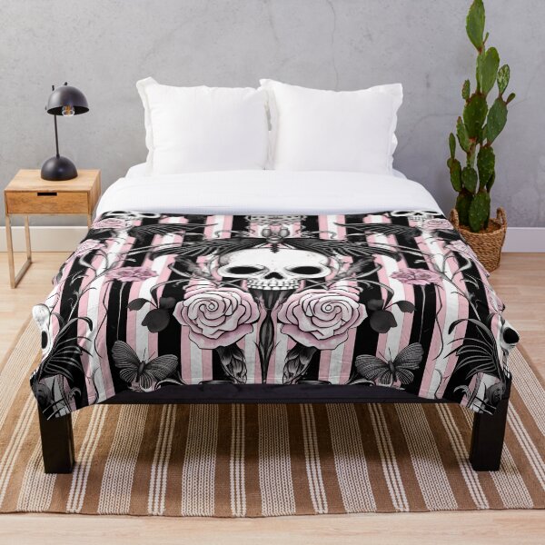 Item preview, Sweet Pinkish Halloween Skull Pattern designed and sold by Syphi.