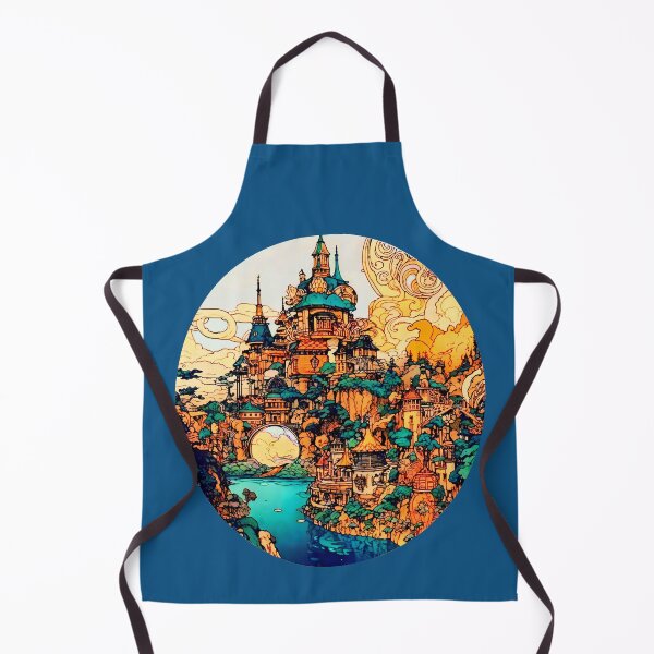 Item preview, Art Nouveau Fantasy Castle City designed and sold by entwithanaxe.