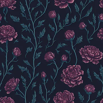 Artwork thumbnail, Red Color Carnation Pattern by DesignCentrum