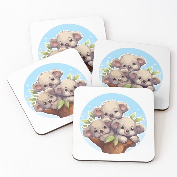 Item preview, Triple Cuteness: Baby Koala Siblings' Joy designed and sold by SynthPrint.