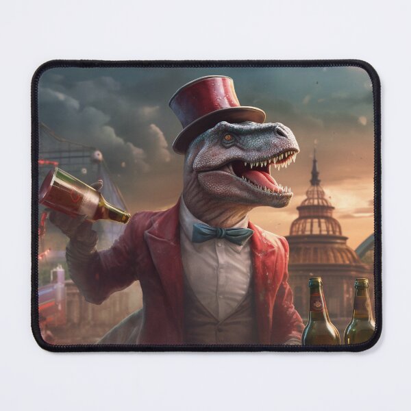 Item preview, Party T-Rex Dinosaur with a Top Hat designed and sold by ToonBrunnette.