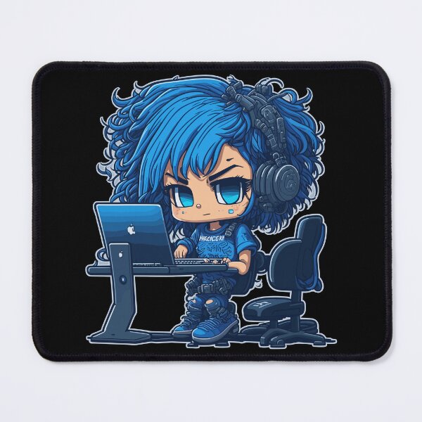 Item preview, Blue hacker girl designed and sold by s3venM.