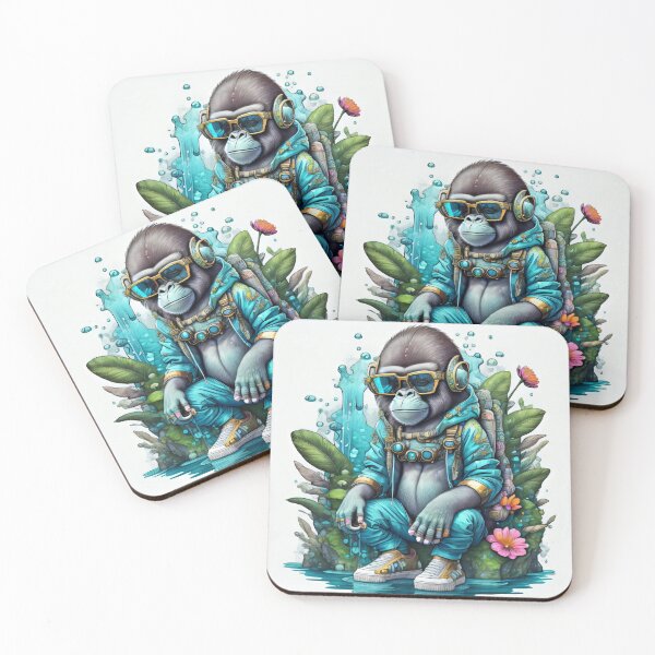 Item preview, Ape with his relaxed style_Animals_RB-002 designed and sold by dvsarts26.