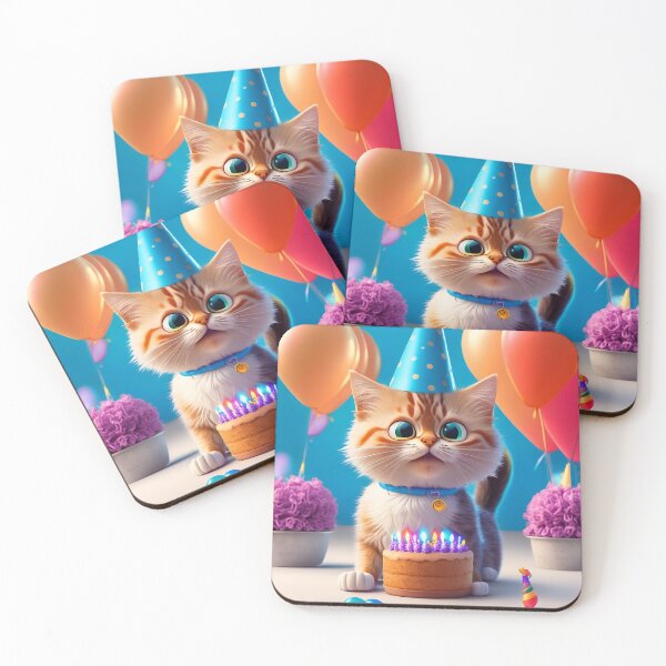 Item preview, Cute Cat Happy Birthday! Funny, funky & witty designed and sold by wittywishes.
