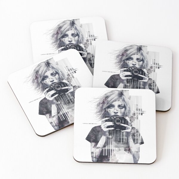 Item preview, Portrait of photographer immersed in glitch art designed and sold by miss-keysmash.