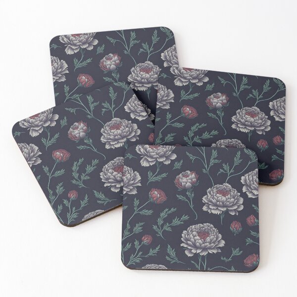 Item preview, White and Red Color Floral Pattern designed and sold by DesignCentrum.