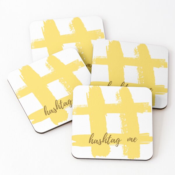 Item preview,  YELLOW HASHTAG SIGN AND HASHTAG ME: designed and sold by coffeeflavour.