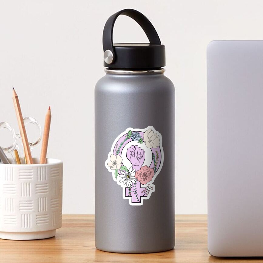Flowery Feminist Sticker