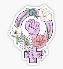 Blumige Feministin Sticker