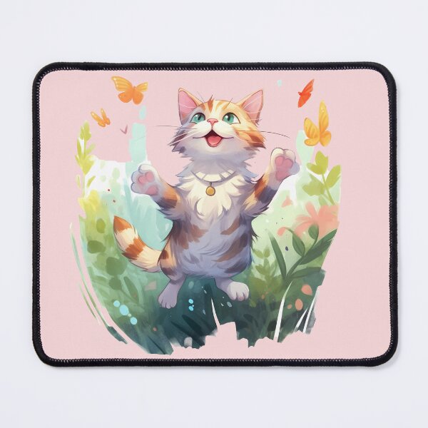 Item preview, Cute happy cat chasing butterflies designed and sold by Corneel  Buma.