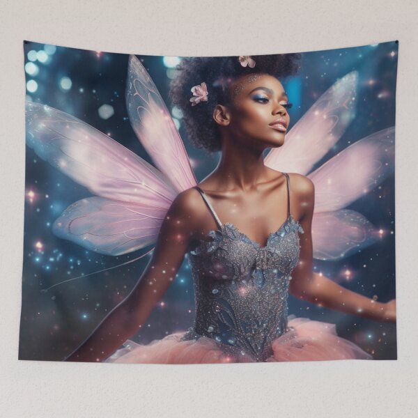 Item preview,  Dreamy colors |  Black-skinned butterfly woman designed and sold by Cris888.