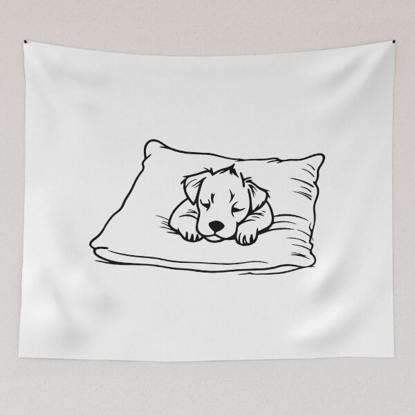 Item preview, Sleepy Dog: A Dreamy Design, line dog designed and sold by Artwyz.