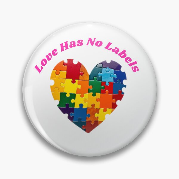 Item preview, Love Has No Labels a puzzle piece heart representing diversity designed and sold by FabrikPrint.