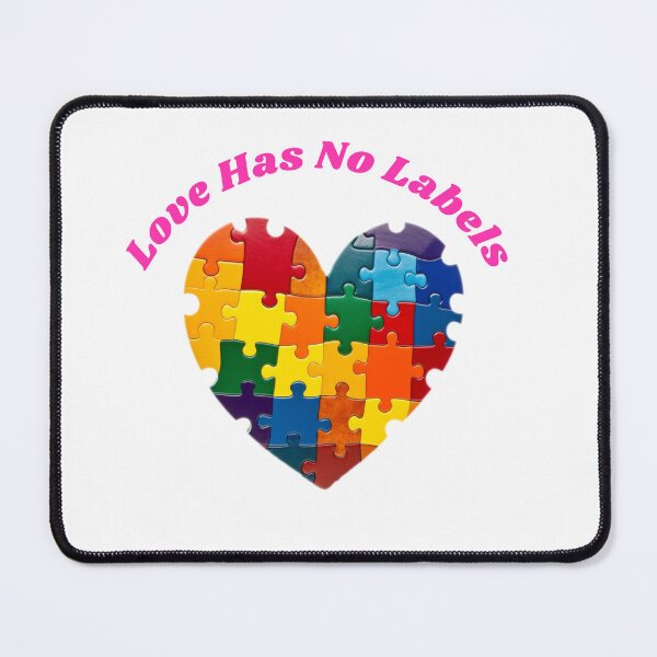 Item preview, Love Has No Labels a puzzle piece heart representing diversity designed and sold by FabrikPrint.