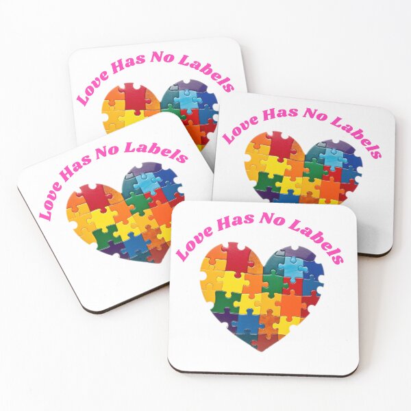 Item preview, Love Has No Labels a puzzle piece heart representing diversity designed and sold by FabrikPrint.