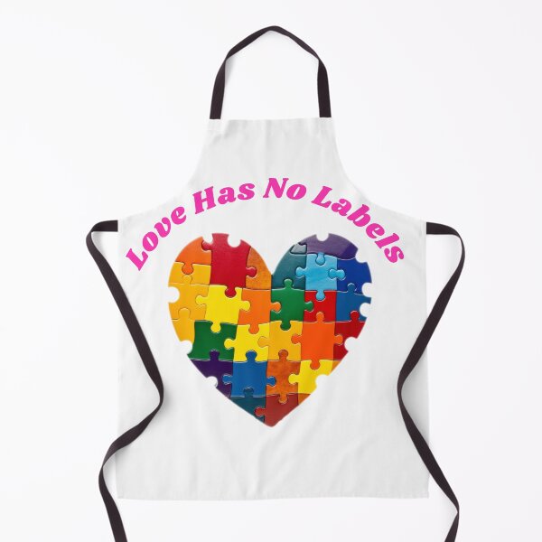 Item preview, Love Has No Labels a puzzle piece heart representing diversity designed and sold by FabrikPrint.
