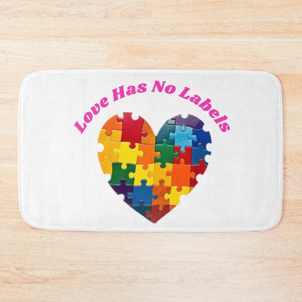 Item preview, Love Has No Labels a puzzle piece heart representing diversity designed and sold by FabrikPrint.