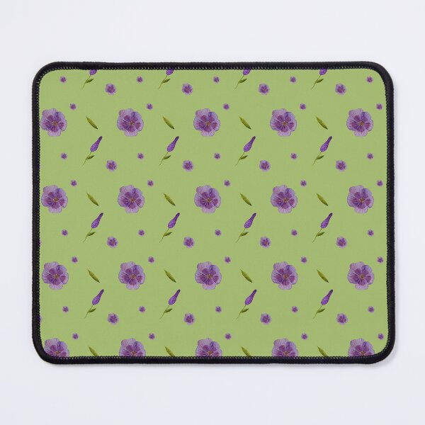 Item preview, Beautiful floral print of violet and lavender flowers. Light green background and lilac flowers, leaves designed and sold by IrinaIhnatieva.