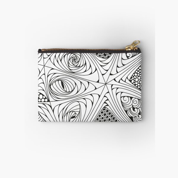 Item preview, Zentangle inspired black and white drawing designed and sold by Zentura.
