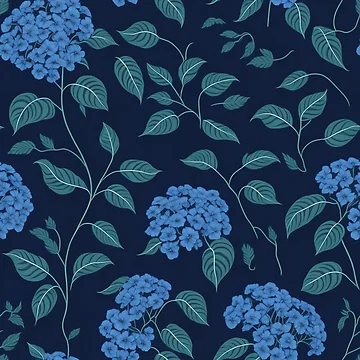 Artwork thumbnail, Blue Color Floral Pattern by DesignCentrum