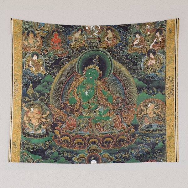 Item preview, Mandala 151 Vajravidarana Male Buddhist Deity Green designed and sold by GuyBlank.