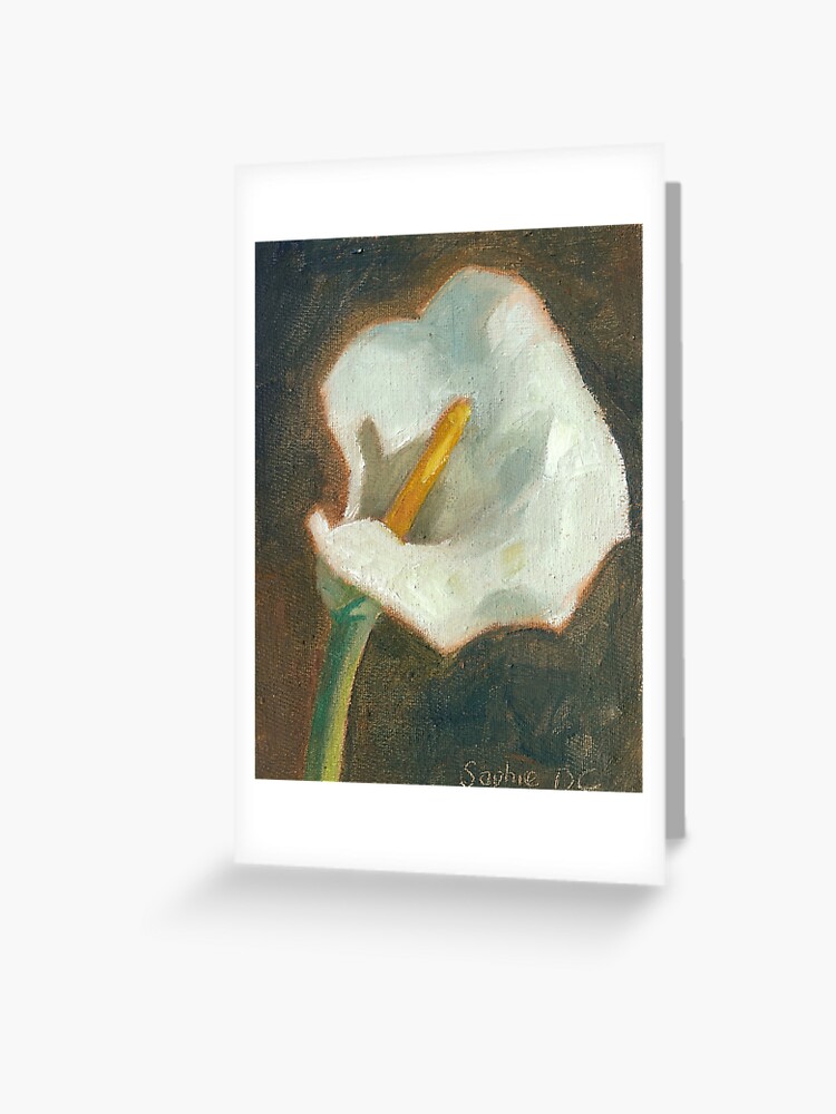 Thumbnail 1 of 2, Greeting Card, Arum Lilly designed and sold by TheDaysIdeas.