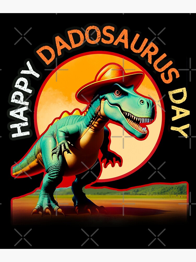 Retro Dadasaurus T Rex Dinosaur Funny Dad Cartoon for Fathers