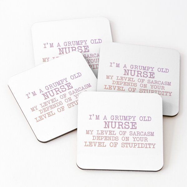 Item preview, I'm A Grumpy Old Nurse My Level Of Sarcasm Depends On Your Level Of stupidity designed and sold by franktact.