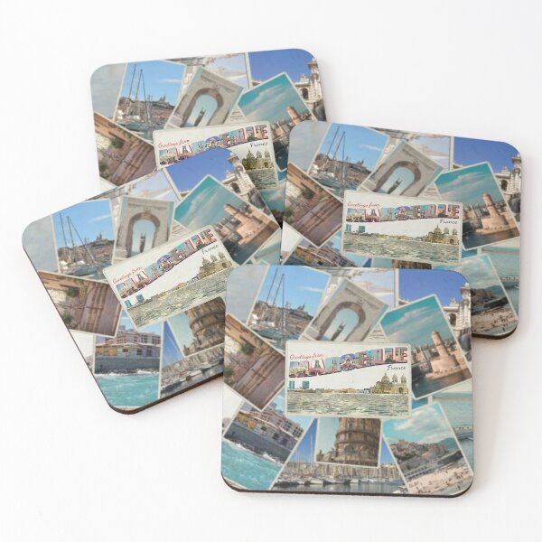 Item preview, Greetings from Marseille in France Vintage style retro souvenir designed and sold by DeveloperProp0.