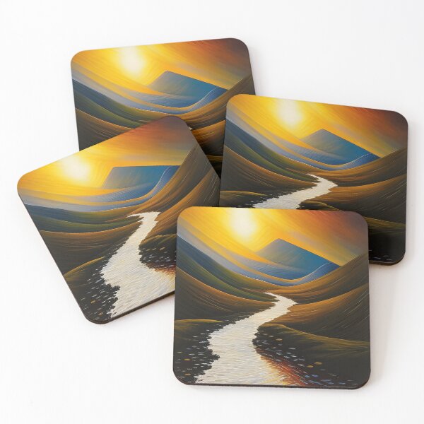 Item preview, Stream, Mountains and Dramatic Sky, impasto, Ai Generated Art  designed and sold by ACC .