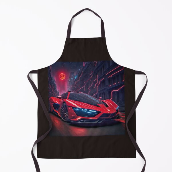 Item preview, Futuristic Chrome Red Sports car/Racing car in Modern futuristic Neon city Digital Art by BLACK DRAGON DIGITAL designed and sold by Grin.
