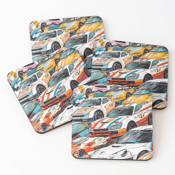 Item preview, Car Race Lovers Tile designed and sold by apolinART.