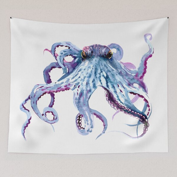 Item preview, Blue Purple Octopus designed and sold by surenart.