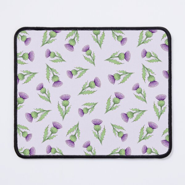 Item preview, Scottish Thistles ditsy repeating pattern on pale lilac background designed and sold by HazelFisher.