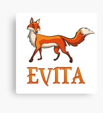 Evita Fox Canvas Print