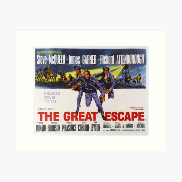 Vista previa del artículo con la obra «El gran cartel de la película Escape», diseñado y vendido por cjgraphic.