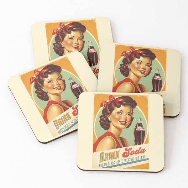 Item preview, Drink Soda Retro Poster designed and sold by vintage-grrrl.