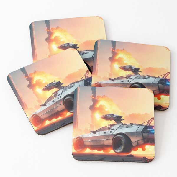 Artikelvorschau, Automatron Clash of the Cosmos - The AI-Driven Battle for Futures Fury - Delorean entworfen und verkauft von AiArtMerch.