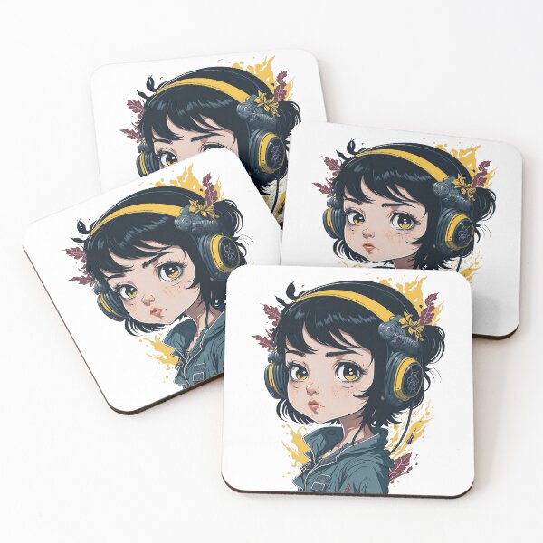Item preview, Cute girl wearing headset. designed and sold by Amorndetch.