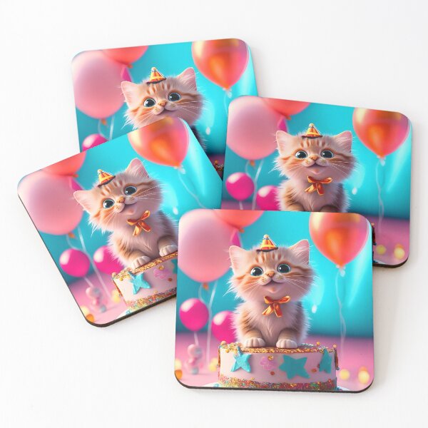 Item preview, Cute Cat Happy Birthday! Funny, funky & witty designed and sold by wittywishes.