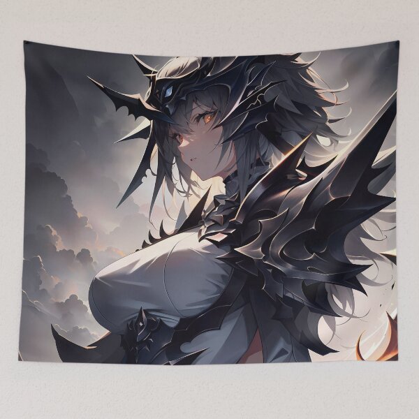 Item preview, Anime Dragon Girl in Armor designed and sold by ByteyCreatives.