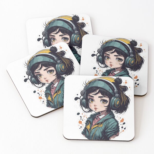 Item preview, Cute girl wearing headset. designed and sold by Amorndetch.