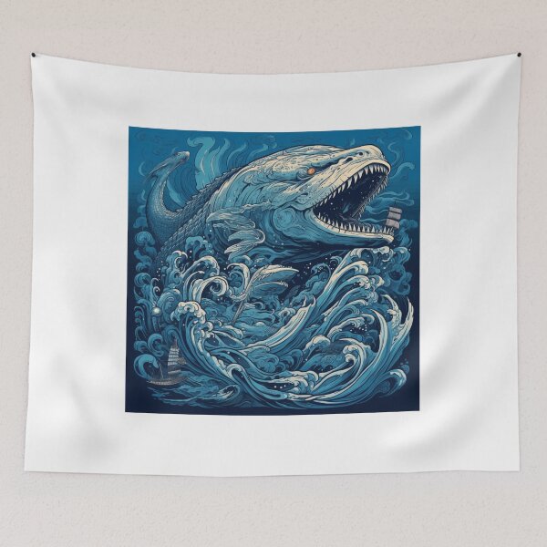 Item preview, Predatory Depths: Detailed Atmospheric Portrait of an Aggressive Fish designed and sold by Bee Happy Creative™.