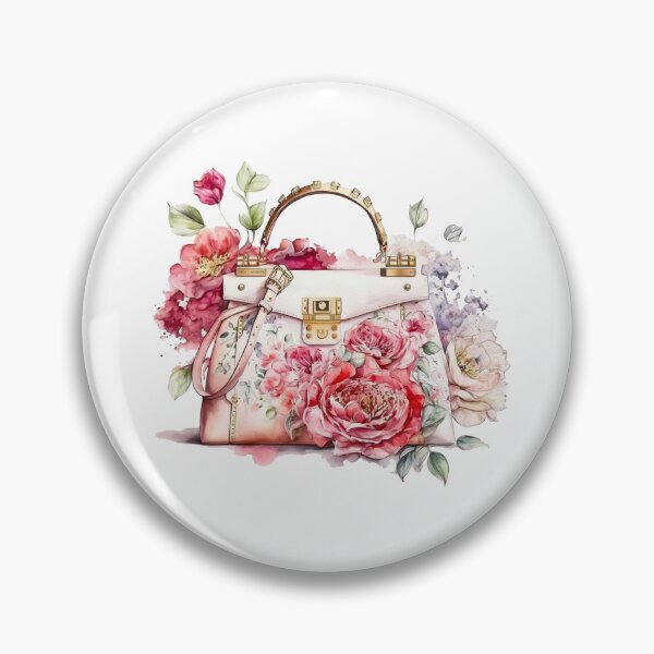 Artikelvorschau, Luxuriöse Designer-Tasche mit Blumenmuster entworfen und verkauft von DreamiDreams.