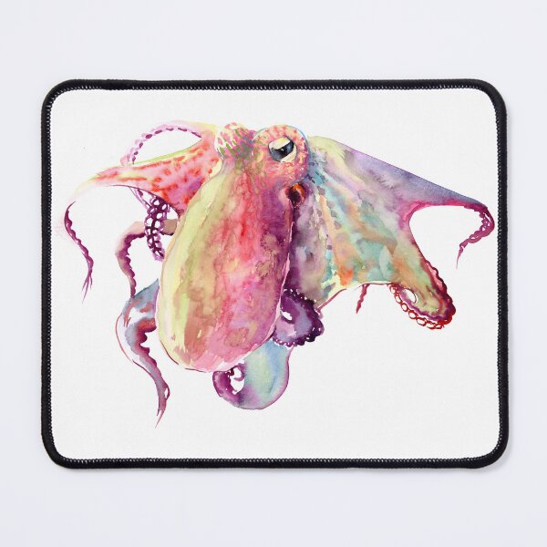 Item preview, Kind Octopus, Pink and Rainbow soft colors designed and sold by surenart.