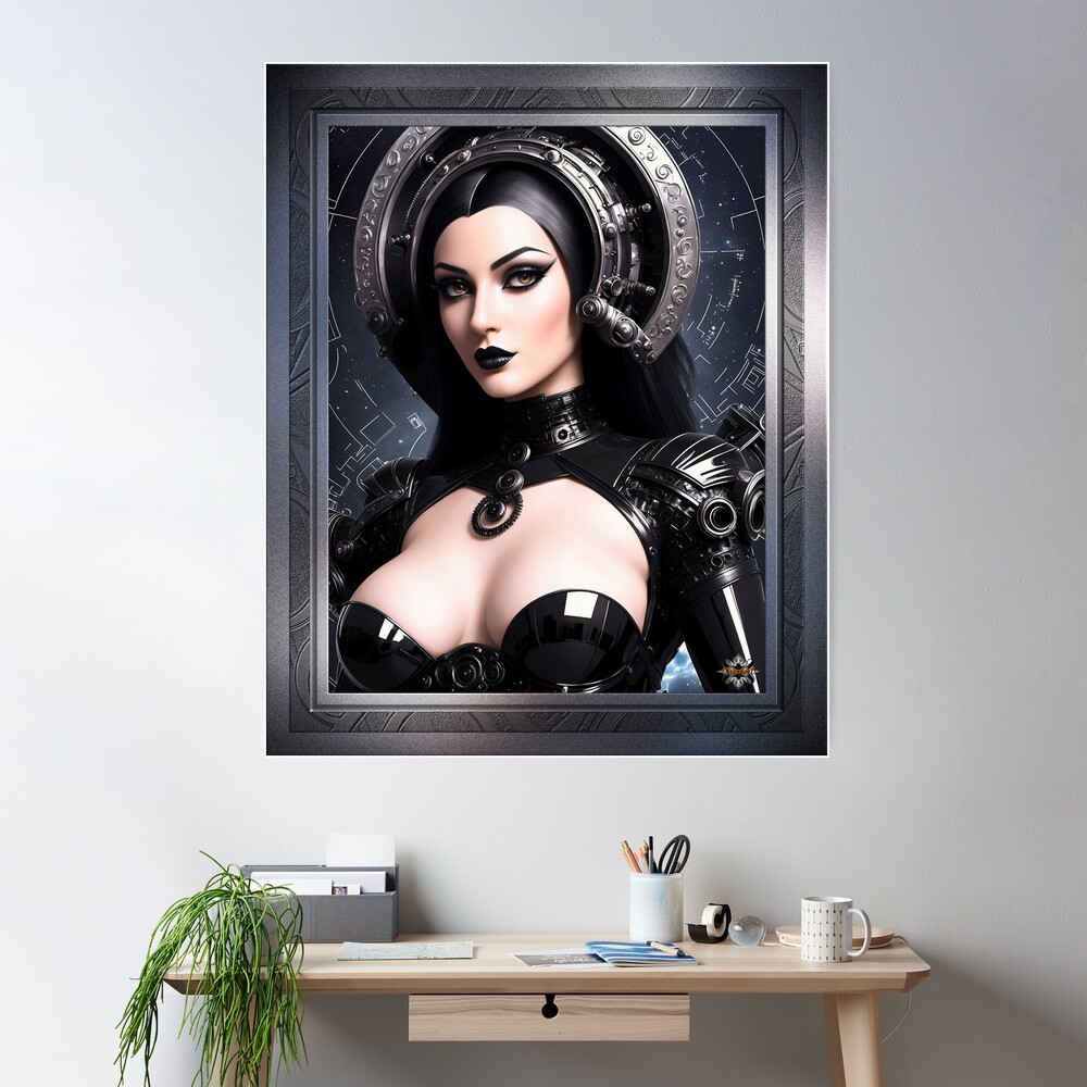 Star Navigator Astnya Travae Beautiful AI Concept Art Portrait by Xzendor7 Wall Decor Poster