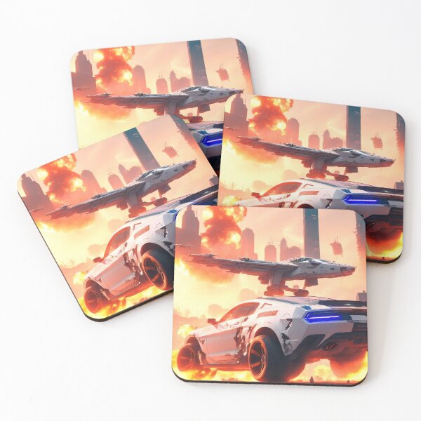 Artikelvorschau, Automatron Clash of the Cosmos - The AI-Driven Battle for Futures Fury - Mustang entworfen und verkauft von AiArtMerch.