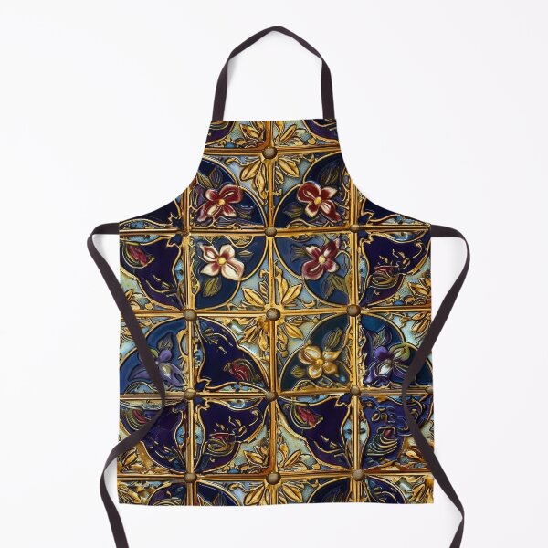 Item preview, Floral Enamel Tile Pattern designed and sold by pinkal.